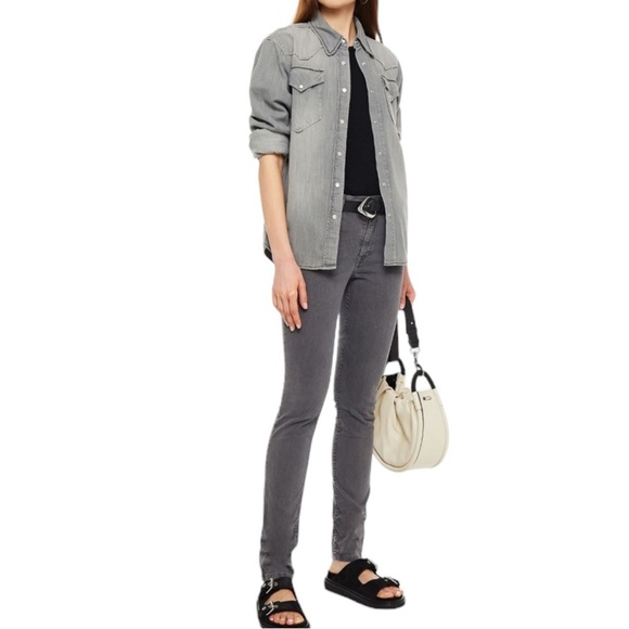 Isabel Marant Ėtoile Skinny Jeans 40 Gray Midrise - Picture 1 of 14